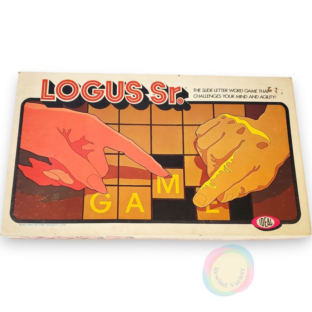 Vintage 1971 Ideal Logus Sr Slide Letter Word Game Complete